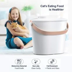 Pawshelf Vacuum Dog & Cat Food Storage Container, White, Medium -Blue Buffalos Shop 364533 PT4. AC SS1800 V1646700709