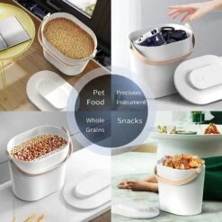 Pawshelf Vacuum Dog & Cat Food Storage Container, White, Medium -Blue Buffalos Shop 364533 PT8. AC SS1800 V1646693529