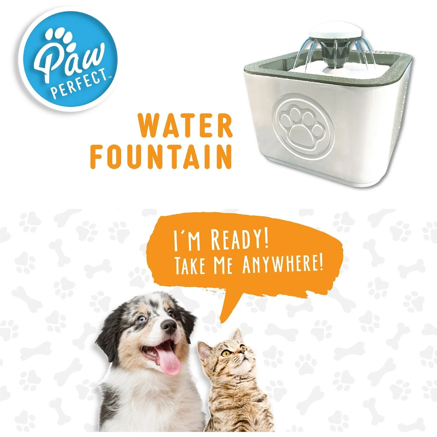 PawPerfect Cat & Dog Water Fountain, White 8 PawPerfect Cat & Dog Water Fountain, White - Image 6