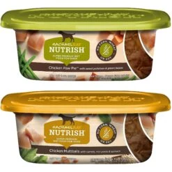 Rachael Ray Nutrish Natural Chicken Paw Pie Natural Wet Dog Food & Rachael Ray Nutrish Natural Chicken Muttballs With Pasta Natural Wet Dog Food