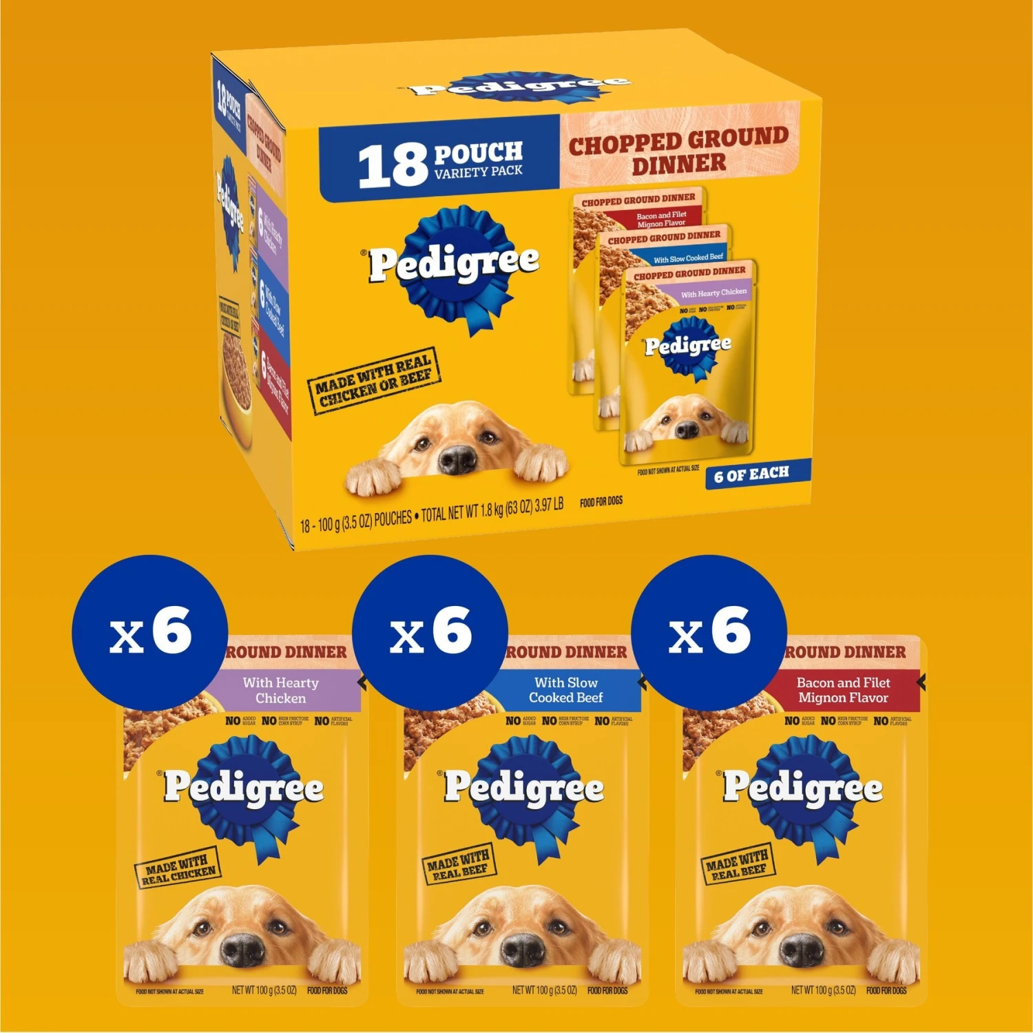 Pedigree Chopped Ground Dinner Variety Pack Chicken, Filet Mignon & Beef Adult Wet Dog Food & Pedigree Chopped Ground Dinner Variety Pack With Chicken, Beef & Bacon Adult Wet Dog Food 11 Pedigree Chopped Ground Dinner Variety Pack Chicken, Filet Mignon & Beef Adult Wet Dog Food & Pedigree Chopped Ground Dinner Variety Pack With Chicken, Beef & Bacon Adult Wet Dog Food - Image 9