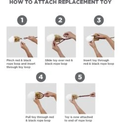 Outward Hound Beaver Tail Teaser Wand Dog Toy Replacement Lure -Blue Buffalos Shop 368182 PT4. AC SS1800 V1644530789