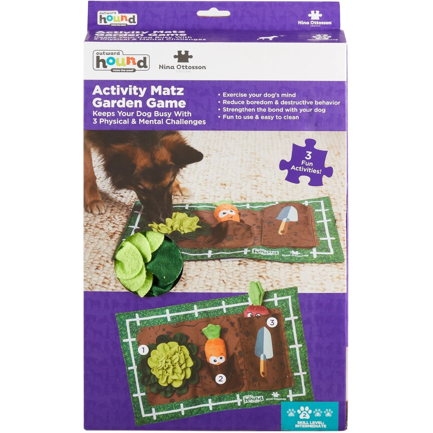 Outward Hound Activity Matz Garden Game Puzzle Plush Dog Toy 9 Outward Hound Activity Matz Garden Game Puzzle Plush Dog Toy - Image 7