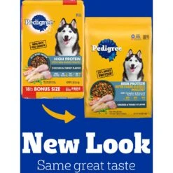 Pedigree High Protein Chicken & Turkey Flavor Adult Dry Dog Food -Blue Buffalos Shop 368365 PT2. AC SS1800 V1668027277