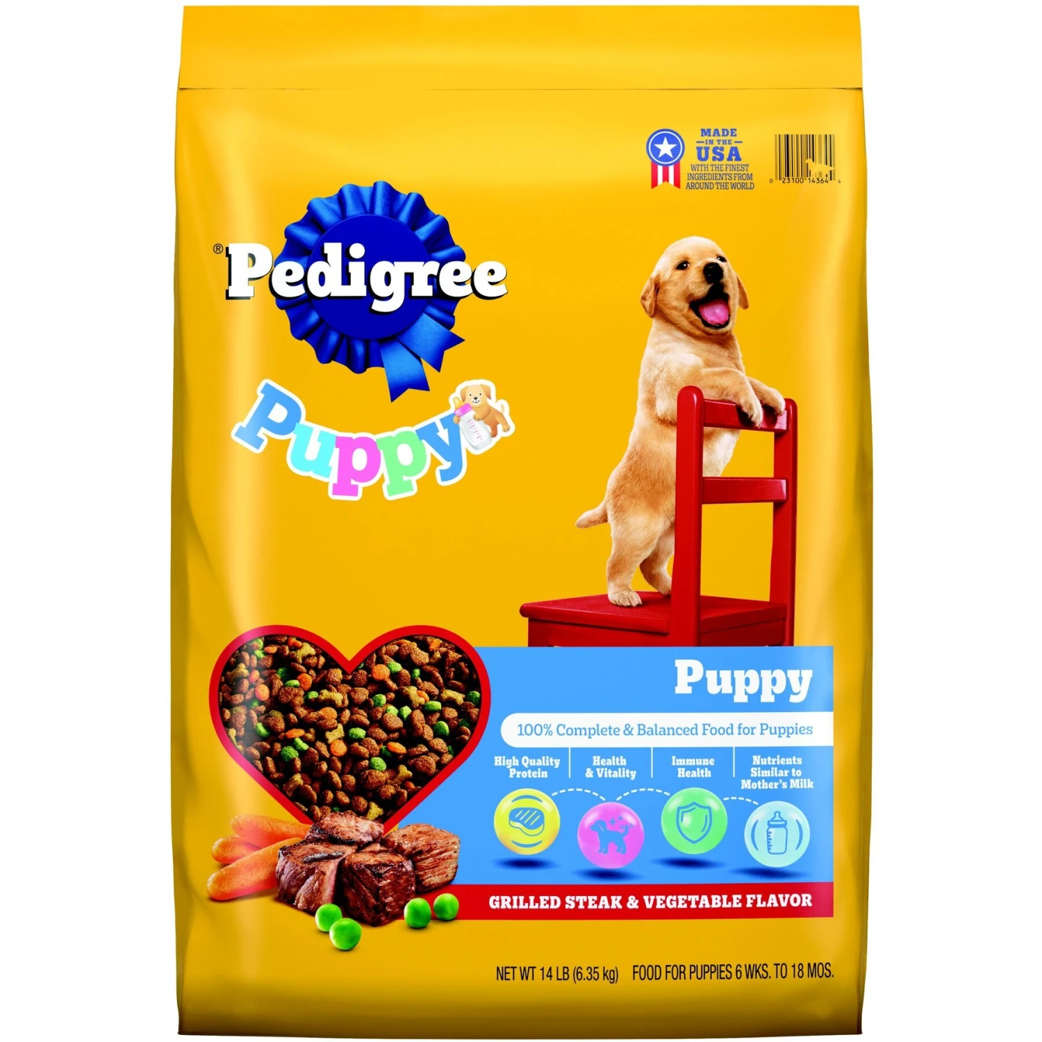 Pedigree Puppy Growth & Protection Grilled Steak & Vegetable Flavor Dry Dog Food 3 Pedigree Puppy Growth & Protection Grilled Steak & Vegetable Flavor Dry Dog Food