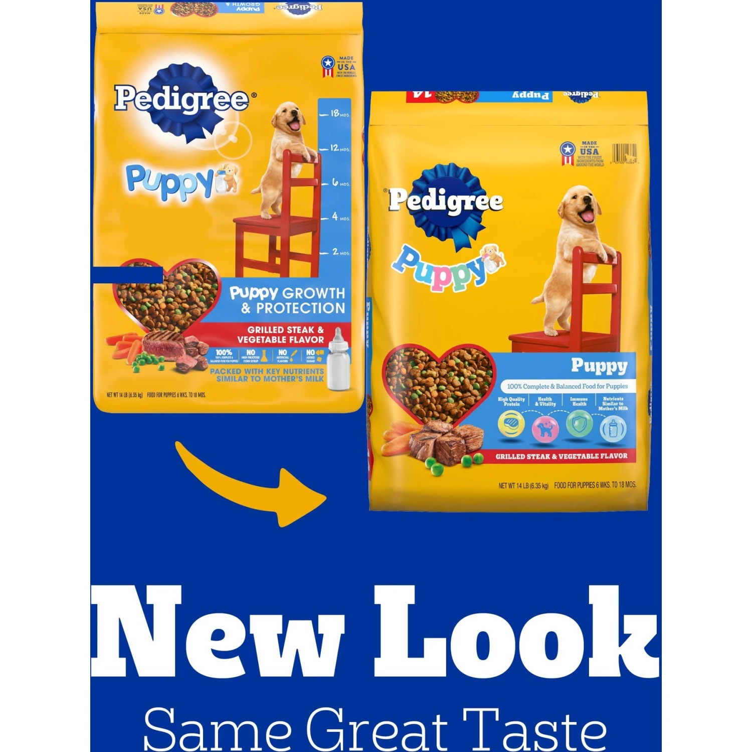 Pedigree Puppy Growth & Protection Grilled Steak & Vegetable Flavor Dry Dog Food 5 Pedigree Puppy Growth & Protection Grilled Steak & Vegetable Flavor Dry Dog Food - Image 3