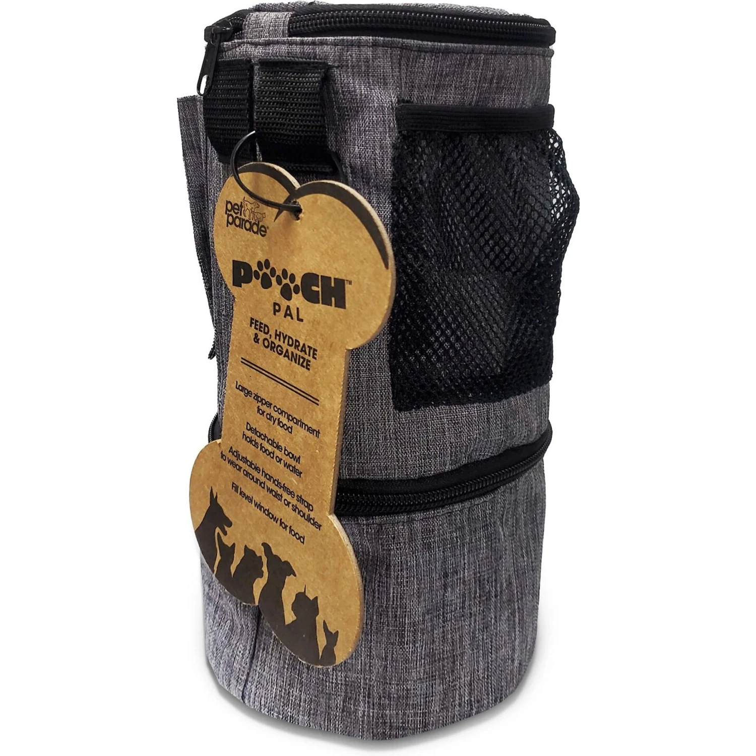 Pet Parade Pooch Pal Dog Feeder, Gray 3 Pet Parade Pooch Pal Dog Feeder, Gray