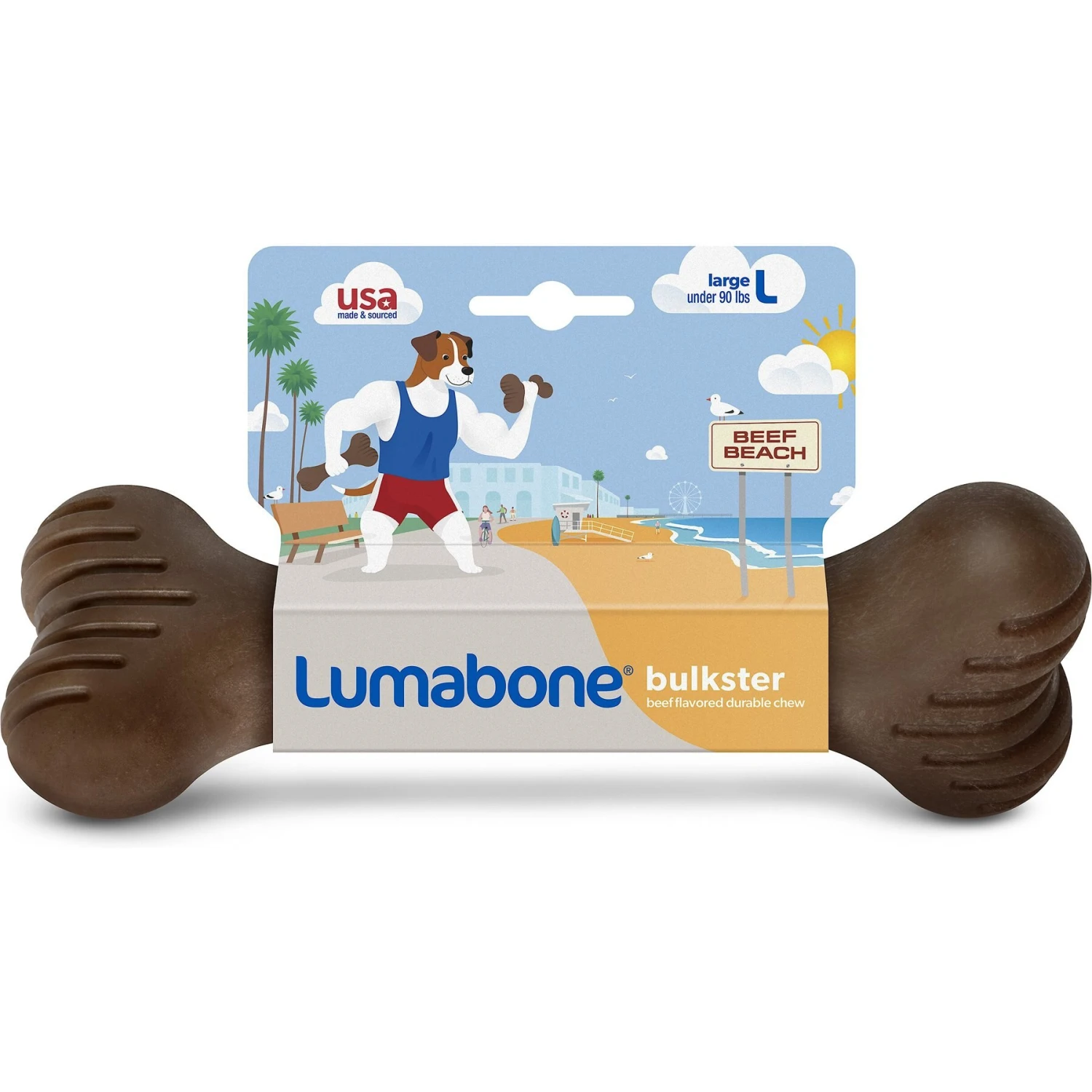 Lumabone Bulkster Beef Flavor Dog Toy 5 Lumabone Bulkster Beef Flavor Dog Toy - Image 3