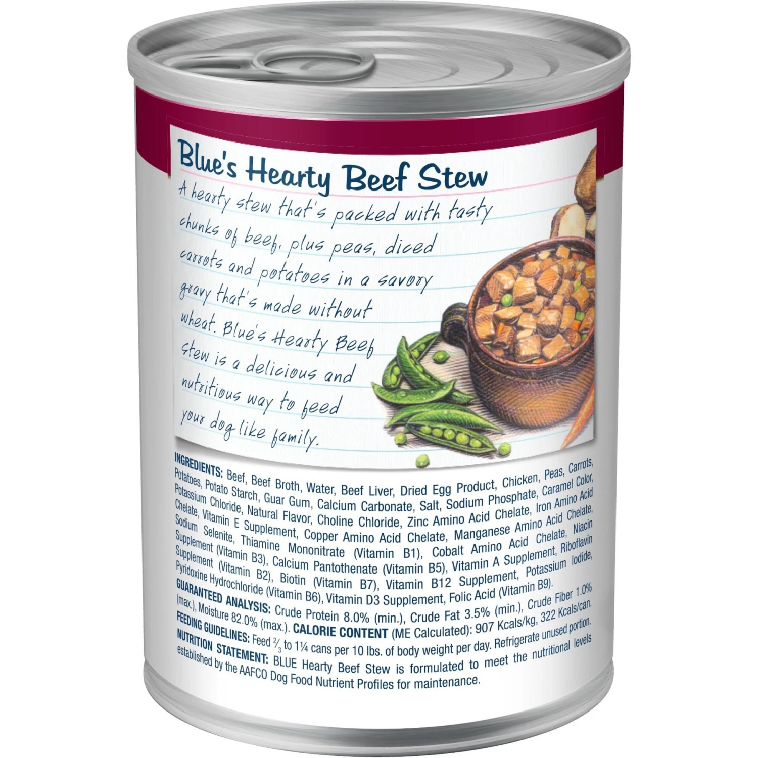 Blue Buffalo Blue's Hearty Beef Stew Grain-Free Canned Dog Food 4 Blue Buffalo Blue's Hearty Beef Stew Grain-Free Canned Dog Food - Image 2