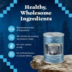 Blue Buffalo Wilderness Turkey & Chicken Grill Grain-Free Canned Dog Food -Blue Buffalos Shop 46835 PT5. AC SS1800 V1646792189