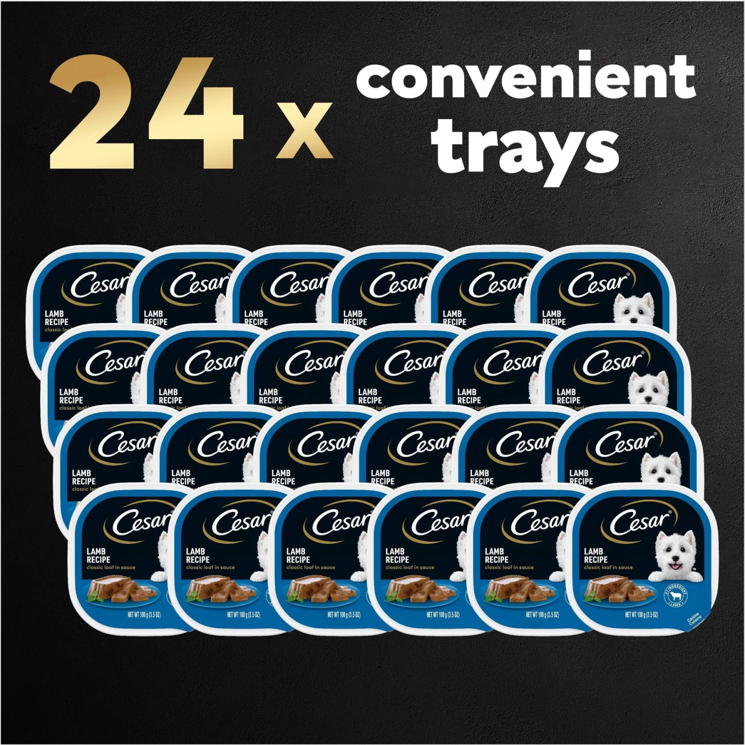 Cesar Classic Loaf In Sauce Lamb Recipe Grain-Free Small Breed Adult Wet Dog Food Trays 11 Cesar Classic Loaf In Sauce Lamb Recipe Grain-Free Small Breed Adult Wet Dog Food Trays - Image 9