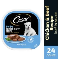 Cesar Puppy Classic Loaf In Sauce Chicken & Beef Recipe Grain-Free Small Breed Wet Dog Food Trays -Blue Buffalos Shop 47090 PT2. AC SS1800 V1695649459