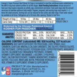 Evanger's Super Premium Beef Dinner Grain-Free Canned Dog Food 7 Evanger's Super Premium Beef Dinner Grain-Free Canned Dog Food -Blue Buffalos Shop 47329 PT1. AC SS1800 V1693941165