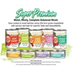 Evanger's Super Premium Beef Dinner Grain-Free Canned Dog Food 8 Evanger's Super Premium Beef Dinner Grain-Free Canned Dog Food -Blue Buffalos Shop 47329 PT2. AC SS1800 V1693920102