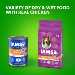 Iams ProActive Health Classic Ground With Slow Cooked Chicken & Rice Healthy Aging Senior Wet Dog Food -Blue Buffalos Shop 47672 PT8. AC SS1800 V1658188525