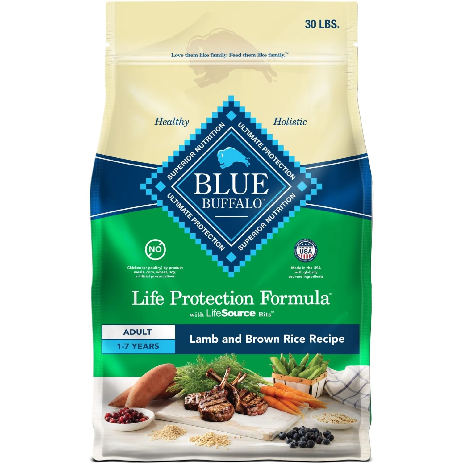 Blue Buffalo Life Protection Formula Adult Lamb & Brown Rice Recipe Dry Dog Food 3 Blue Buffalo Life Protection Formula Adult Lamb & Brown Rice Recipe Dry Dog Food