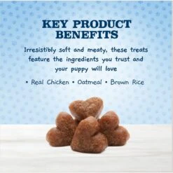 Blue Buffalo Baby Blue Healthy Growth Formula Natural Chicken & Brown Rice Recipe Puppy Dry Food & Blue Buffalo Baby Blue Natural Savory Chicken Puppy Treats, 4-oz Bag -Blue Buffalos Shop 501858 PT3. AC SS1800 V1648561001
