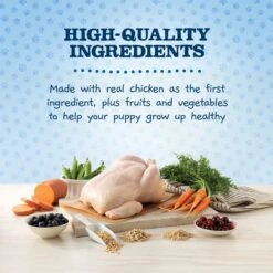 Blue Buffalo Baby Blue Healthy Growth Formula Natural Chicken & Brown Rice Recipe Puppy Dry Food & Blue Buffalo Baby Blue Healthy Growth Formula Natural Chicken & Vegetable Recipe Puppy Wet Food, 12.5-oz Cans, Case Of 12 -Blue Buffalos Shop 514998 PT3. AC SS1800 V1649355419