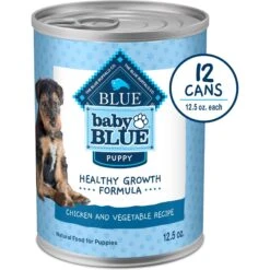 Blue Buffalo Baby Blue Healthy Growth Formula Natural Chicken & Brown Rice Recipe Puppy Dry Food & Blue Buffalo Baby Blue Healthy Growth Formula Natural Chicken & Vegetable Recipe Puppy Wet Food, 12.5-oz Cans, Case Of 12 -Blue Buffalos Shop 514998 PT5. AC SS1800 V1649356338