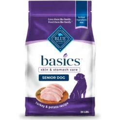 Blue Buffalo Basics Skin & Stomach Care Turkey & Potato Recipe Senior Dry Dog Food