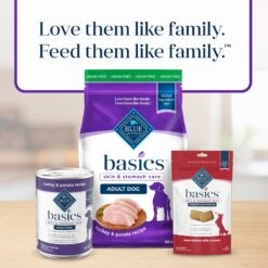 Blue Buffalo Basics Skin & Stomach Care Grain-Free Formula Turkey & Potato Recipe Adult Dry Dog Food -Blue Buffalos Shop 51899 PT8. AC SS1800 V1646260884