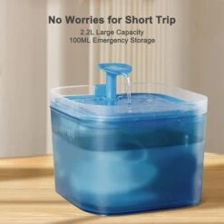 PATPET Triple Filter Ultra Quiet Pump Cat & Dog Water Fountain Dispenser, Blue, 75-oz -Blue Buffalos Shop 521670 PT6. AC SS1800 V1658190634