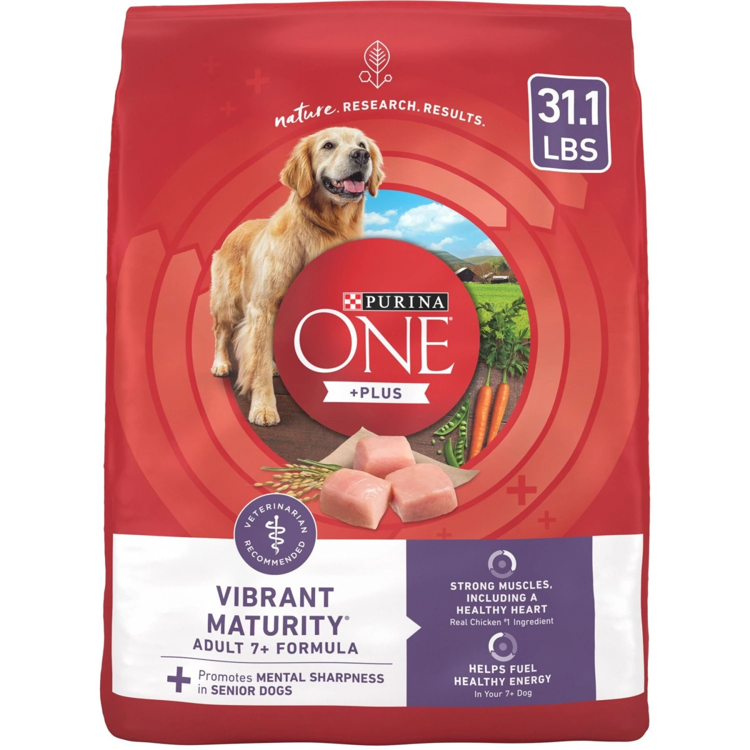 Purina ONE SmartBlend Vibrant Maturity 7+ Formula Adult Premium Dry Dog Food 3 Purina ONE SmartBlend Vibrant Maturity 7+ Formula Adult Premium Dry Dog Food