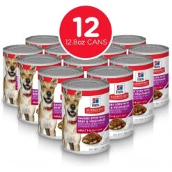 Hill's Science Diet Adult Savory Stew With Beef & Vegetables Canned Dog Food -Blue Buffalos Shop 52789 PT1. AC SS1800 V1585692465