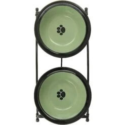 PetRageous Designs Buddy's Best Double Diner Elevated Dog & Cat Bowls -Blue Buffalos Shop 54957 PT7. AC SS1800 V1539810119