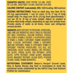 Nature's Recipe Ground Lamb, Rice & Barley Recipe Wet Dog Food 18 Nature's Recipe Ground Lamb, Rice & Barley Recipe Wet Dog Food -Blue Buffalos Shop 56219 PT7. AC SS1800 V1676296843