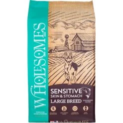 Wholesomes Sensitive Skin & Stomach Large Breed Salmon Dry Dog Food, 30-lb Bag