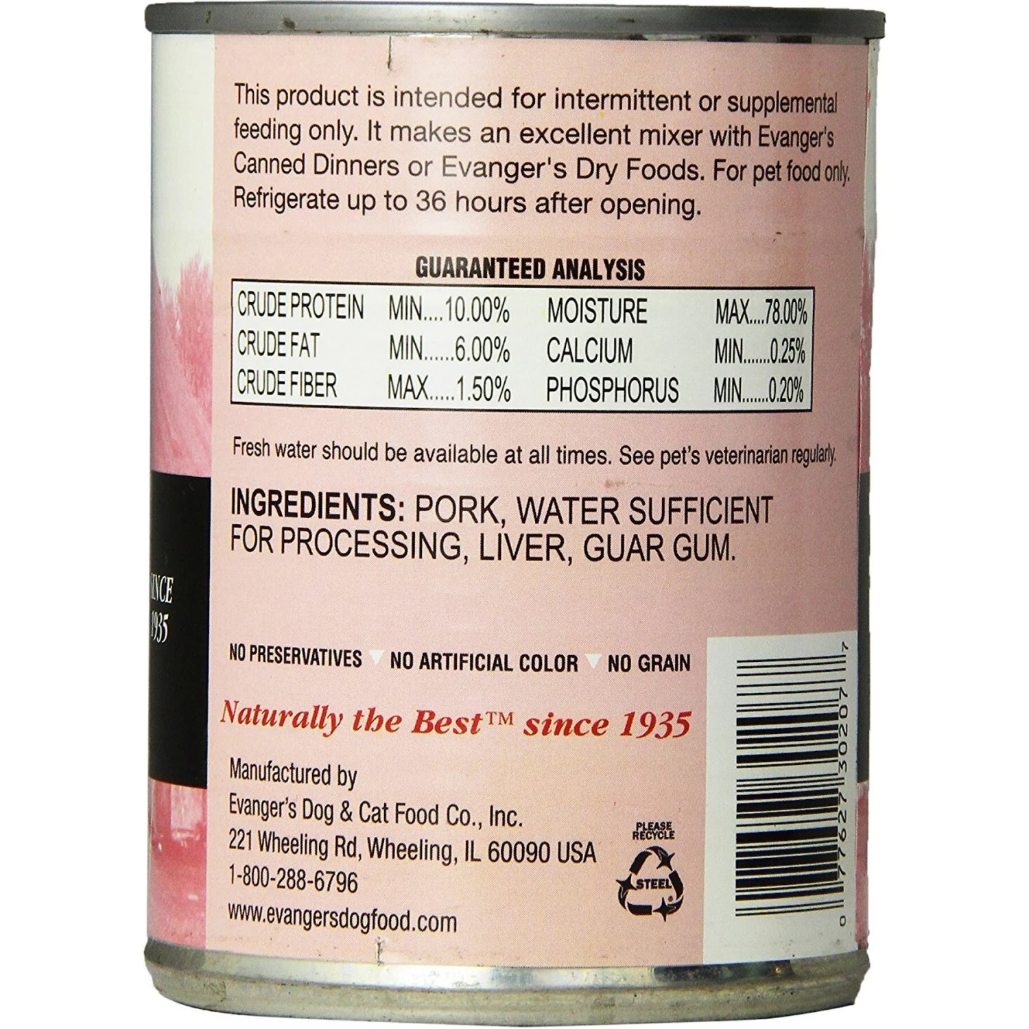 Evanger's Grain-Free Pork Canned Dog & Cat Food 4 Evanger's Grain-Free Pork Canned Dog & Cat Food - Image 2