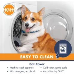 K&H Pet Products Original Pet Cot Elevated Dog Bed -Blue Buffalos Shop 611958 PT8. AC SS1800 V1659484089