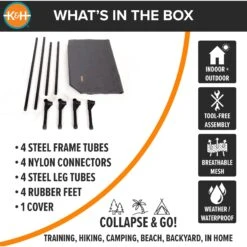 K&H Pet Products All Weather Elevated Dog Cot Bed, Gray -Blue Buffalos Shop 613782 PT5. AC SS1800 V1660241547