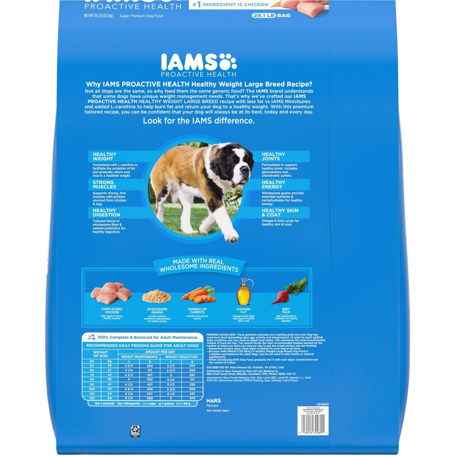 Iams Proactive Health Healthy Weight Management Large Breed Low Fat Formula With Real Chicken Adult Dry Dog Food 4 Iams Proactive Health Healthy Weight Management Large Breed Low Fat Formula With Real Chicken Adult Dry Dog Food - Image 2