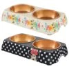 Disney Minnie Mouse Summer Bamboo Melamine Stainless Steel Double Dog & Cat Bowl & Disney Minnie Mouse Peek-A-Boo Melamine Stainless Steel Double Dog & Cat Bowl -Blue Buffalos Shop 623430 MAIN. AC SS1800 V1661886632