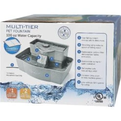 PetSafe Drinkwell Multi-Tier Plastic Dog & Cat Fountain -Blue Buffalos Shop 63128 PT8. AC SS1800 V1545233218