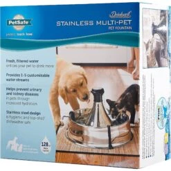 PetSafe Drinkwell 360 Stainless Steel Cat & Dog Water Fountain, 128-oz -Blue Buffalos Shop 63138 PT8. AC SS1800 V1545233224