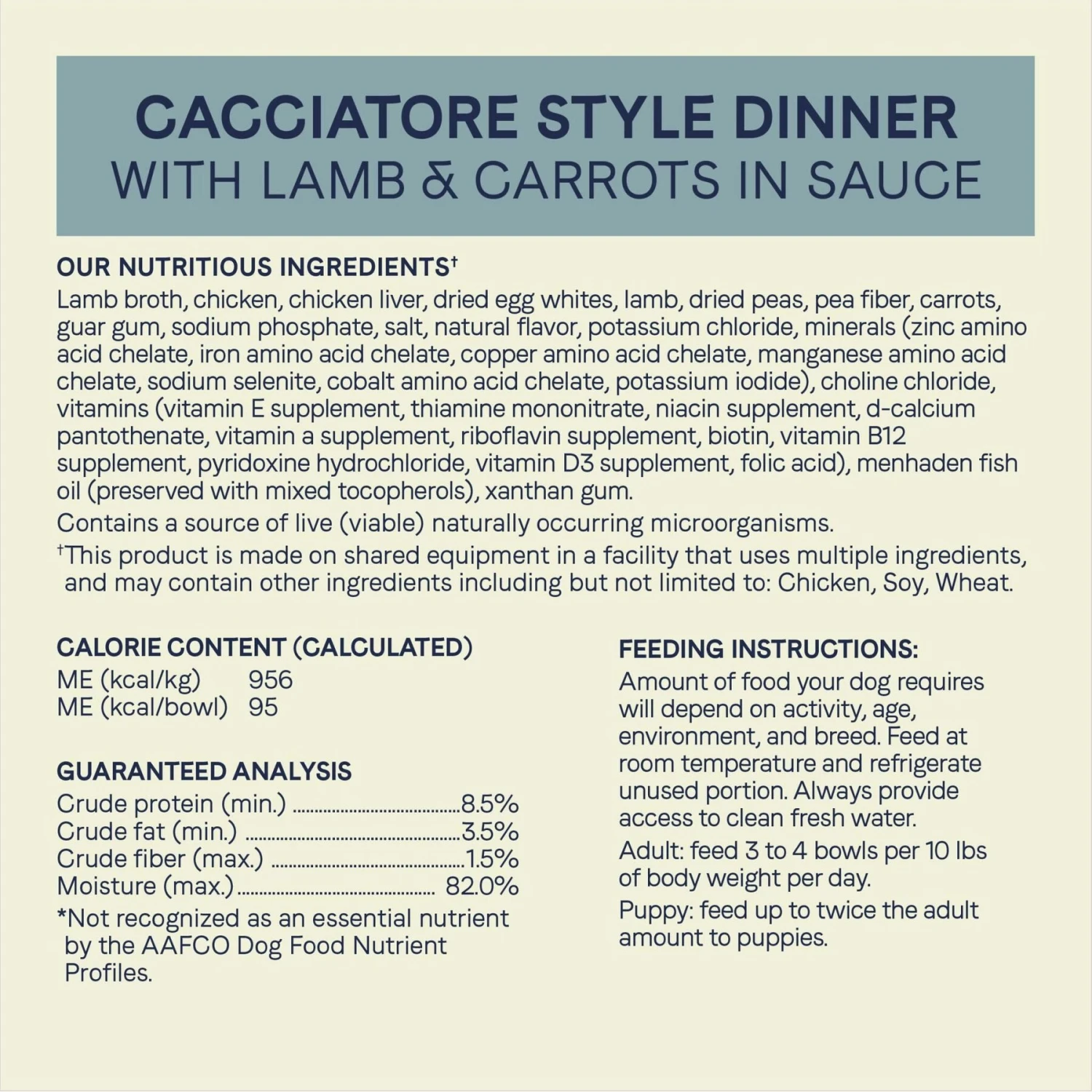 CANIDAE PURE Petite All Stages Small Breed Pottage Style Dinner With Duck & Pumpkin Breed Wet Dog Food Trays, 3.5-oz, Case Of 12 & CANIDAE PURE Petite All Stages Small Breed Cacciatore Style Dinner With Lamb & Carrots Wet Dog Food Trays, 3.5-oz, Case Of 12 9 CANIDAE PURE Petite All Stages Small Breed Pottage Style Dinner With Duck & Pumpkin Breed Wet Dog Food Trays, 3.5-oz, Case Of 12 & CANIDAE PURE Petite All Stages Small Breed Cacciatore Style Dinner With Lamb & Carrots Wet Dog Food Trays, 3.5-oz, Case Of 12 - Image 7