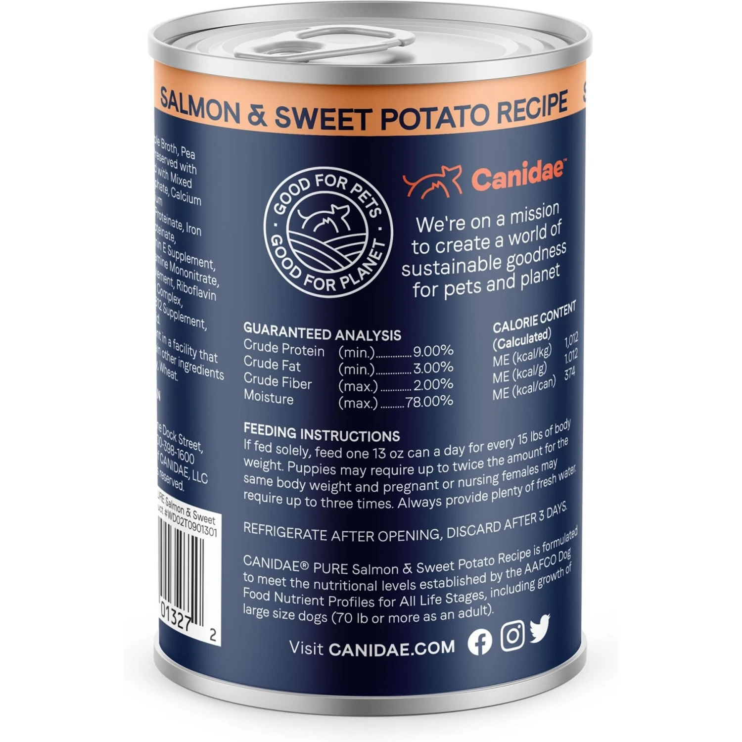 CANIDAE PURE All Stages Grain-Free Limited Ingredient Salmon & Sweet Potato Recipe Canned Dog Food, 13-oz & CANIDAE Grain-Free PURE Limited Ingredient Salmon & Sweet Potato Recipe Dry Dog Food 9 CANIDAE PURE All Stages Grain-Free Limited Ingredient Salmon & Sweet Potato Recipe Canned Dog Food, 13-oz & CANIDAE Grain-Free PURE Limited Ingredient Salmon & Sweet Potato Recipe Dry Dog Food - Image 7