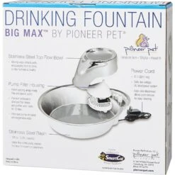 Pioneer Pet Big Max Style Stainless Steel Dog & Cat Fountain, 128-oz -Blue Buffalos Shop 64095 PT6. AC SS1800 V1539026835