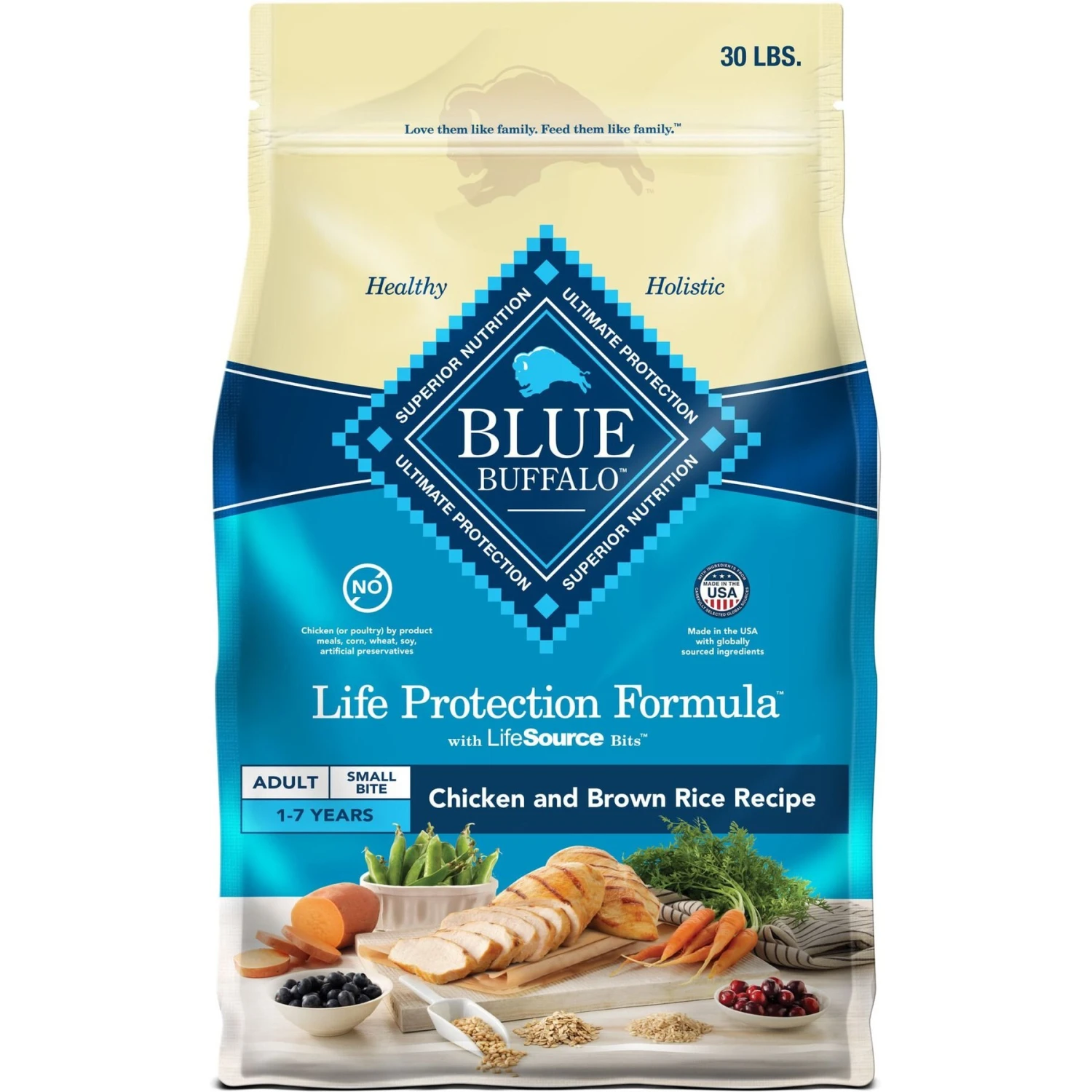 Blue Buffalo Life Protection Formula Small Bite Adult Chicken & Brown Rice Recipe Dry Dog Food 3 Blue Buffalo Life Protection Formula Small Bite Adult Chicken & Brown Rice Recipe Dry Dog Food