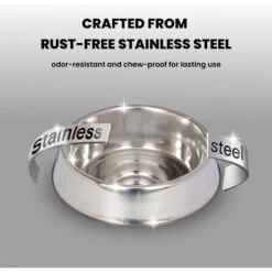 Iconic Pet Anti Ant Stainless Steel Non Skid Dog & Cat Bowl, 2 Count -Blue Buffalos Shop 652046 PT3. AC SS1800 V1663880784