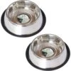 Iconic Pet Stainless Steel Non-Skid Dog & Cat Bowl, 2 Count