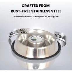 Iconic Pet Slow Feed Stainless Steel Dog & Cat Bowl, 2 Count -Blue Buffalos Shop 652158 PT5. AC SS1800 V1663880360