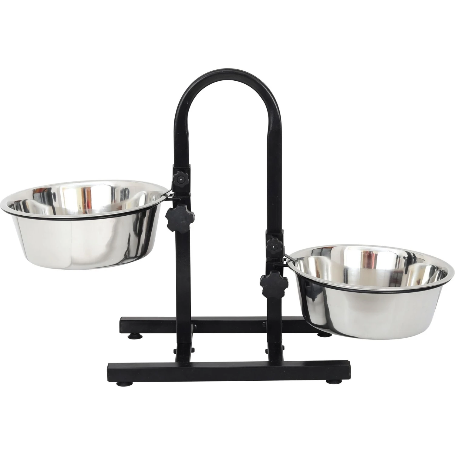 Iconic Pet U Design Adjustable Stainless Steel Pet Double Dog Bowl 3 Iconic Pet U Design Adjustable Stainless Steel Pet Double Dog Bowl