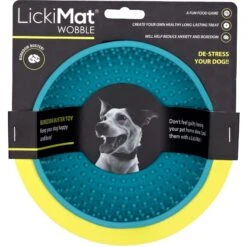 LickiMat Wobble Slow Feeder Dog Bowl, Turquoise