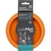 LickiMat UFO Slow Feeder Dog Bowl, Orange, Standard