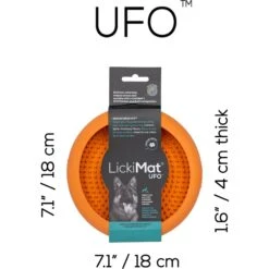 LickiMat UFO Slow Feeder Dog Bowl, Orange, Standard -Blue Buffalos Shop 654622 PT5. AC SS1800 V1668548318