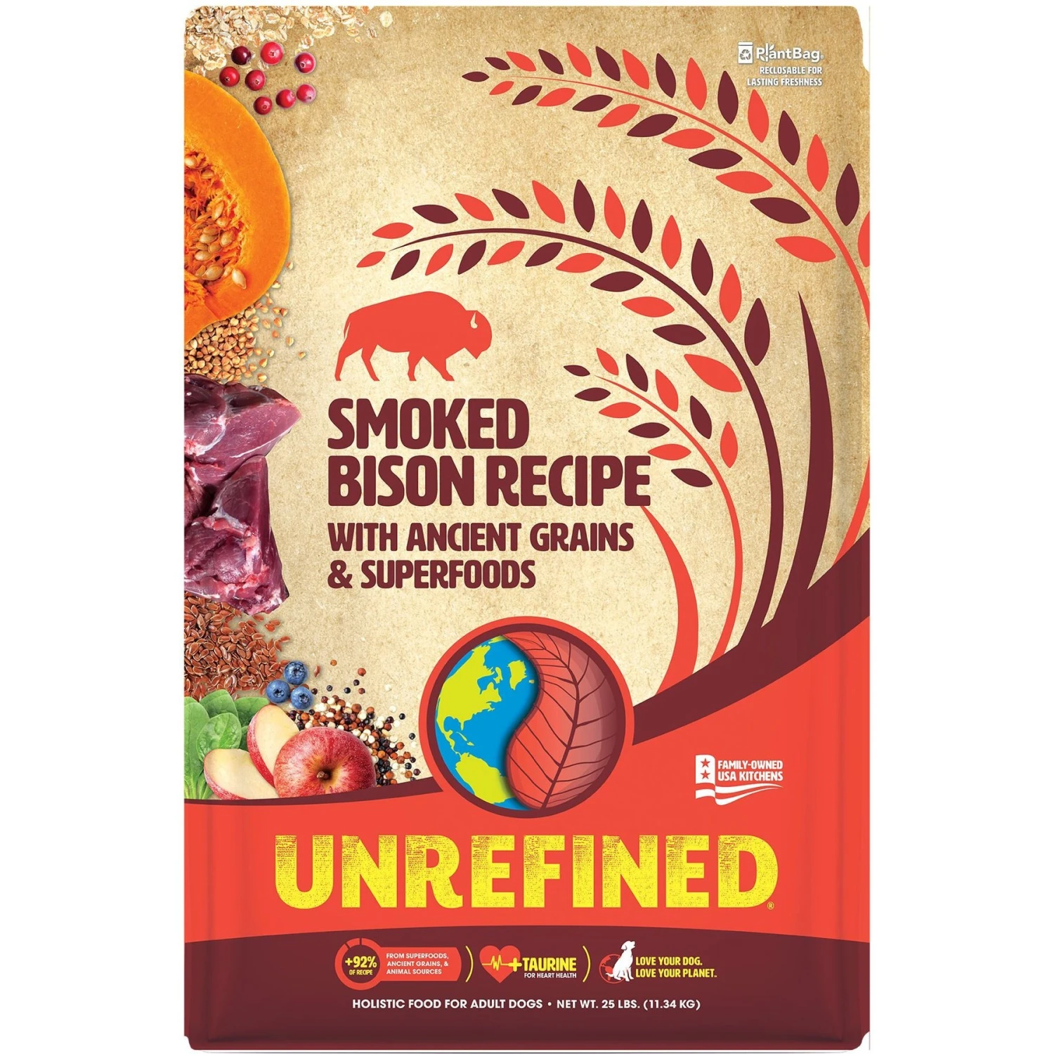 Earthborn Holistic Unrefined Smoked Bison With Ancient Grains & Superfoods Dog Dry Food 3 Earthborn Holistic Unrefined Smoked Bison With Ancient Grains & Superfoods Dog Dry Food